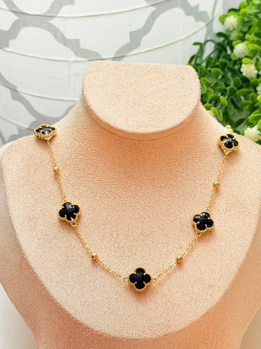 Collar claff cristal negra