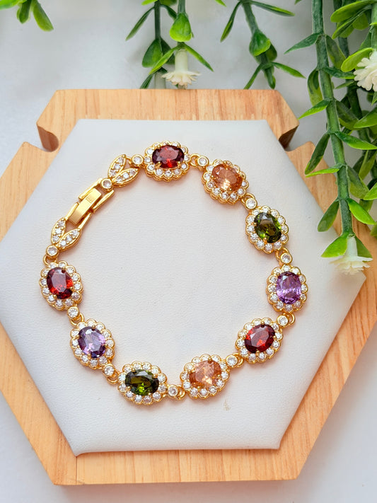 Pulsera multicolor ovalada