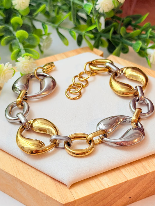 Pulsera dos tono circular