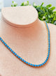 Choker zirconia turquesa
