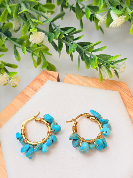 Aros alambrados turquesa