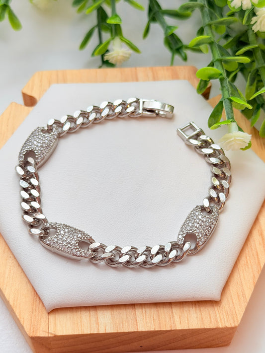 Pulsera cubana con eslabones Gucci