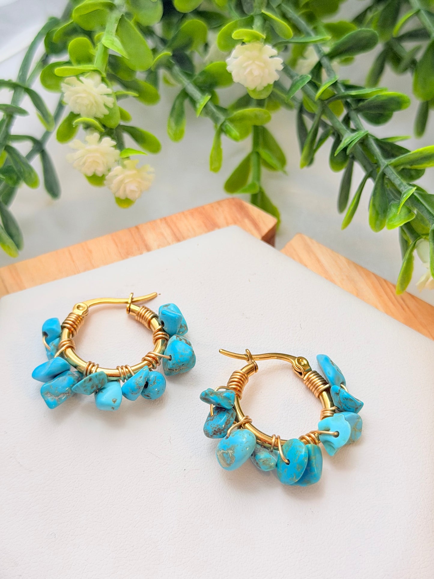 Aros alambrados turquesa