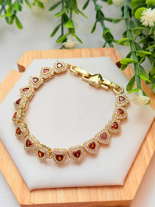 Pulsera corazón terracota