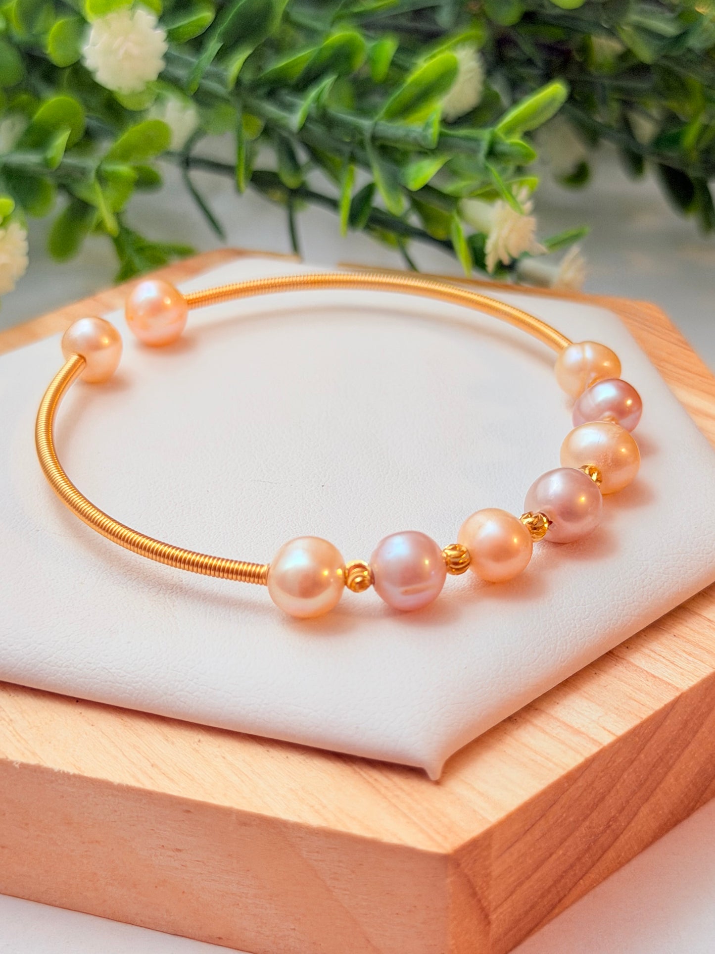 Bangel alambrada de perlas