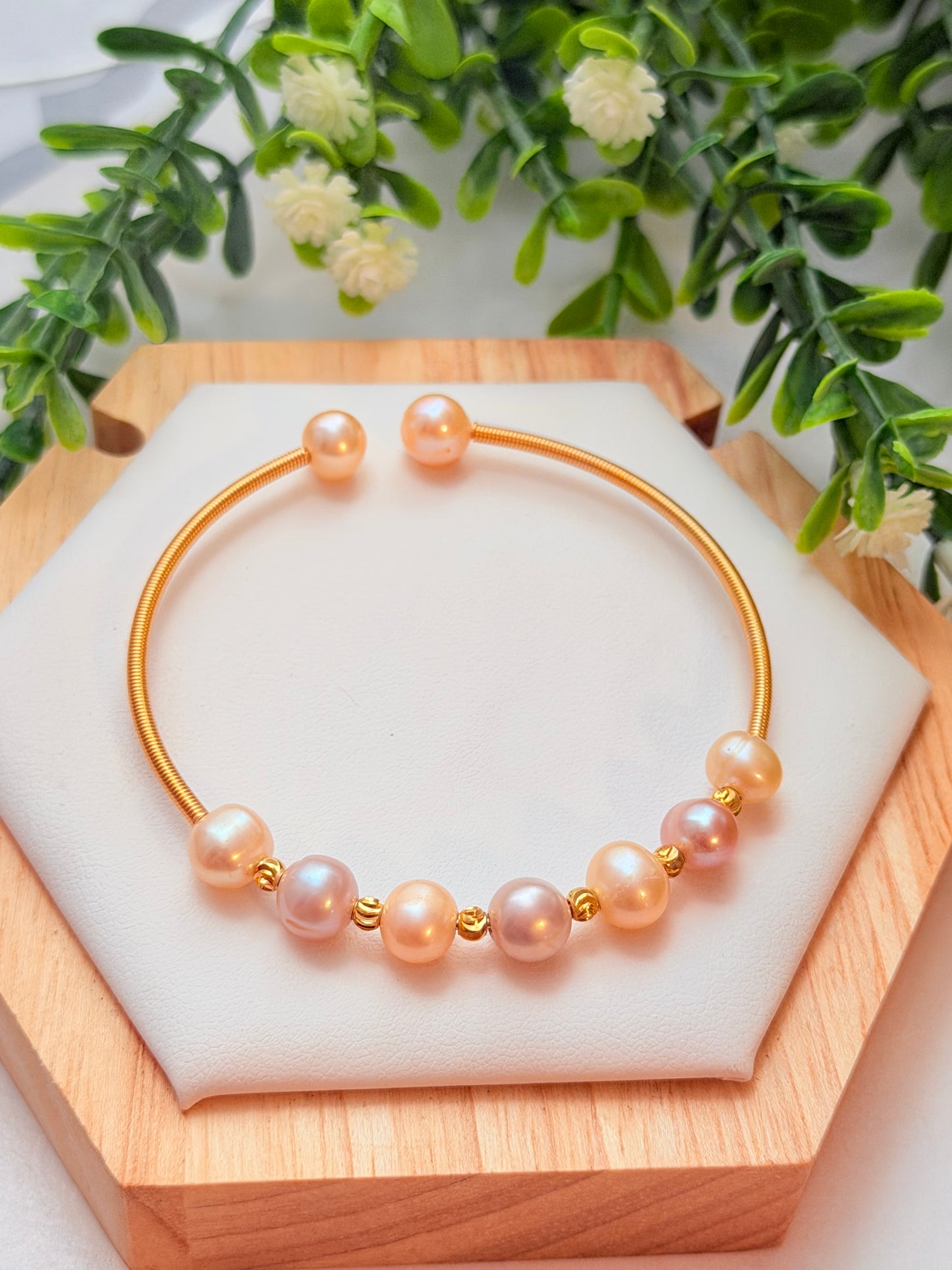 Bangel alambrada de perlas