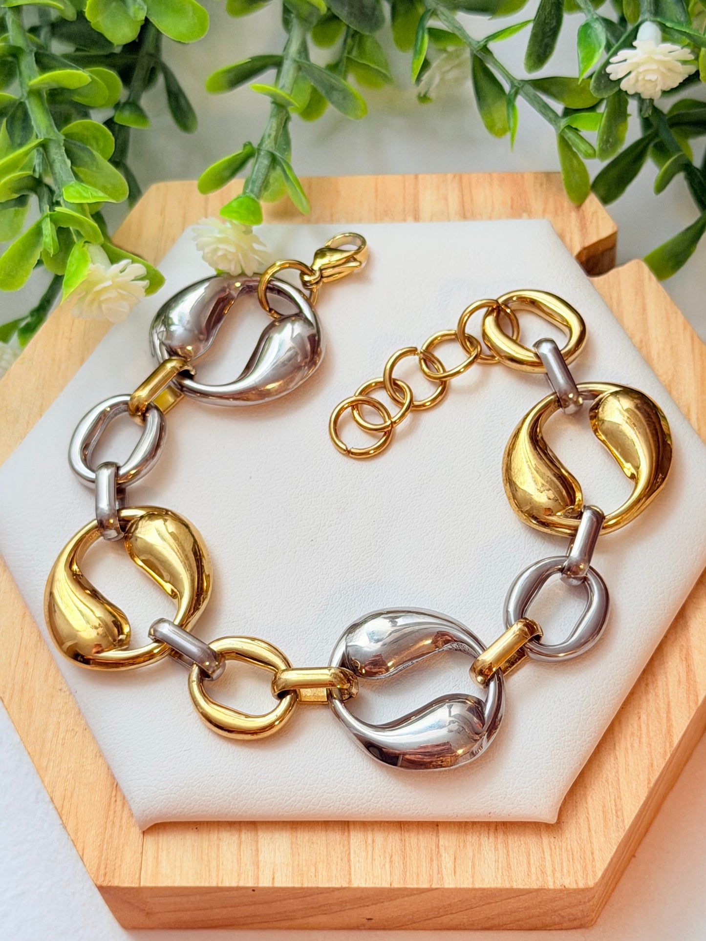 Pulsera dos tono circular