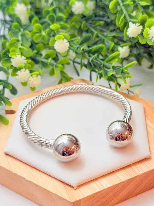 Bangel de bola plata