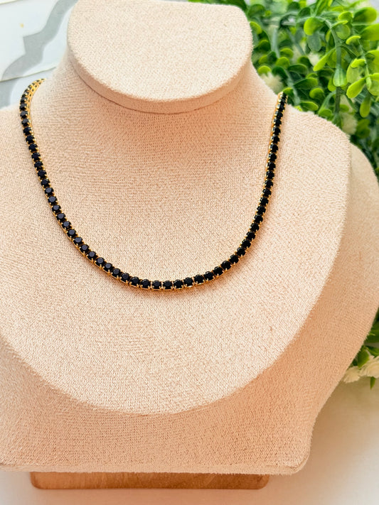 Choker zirconia negra