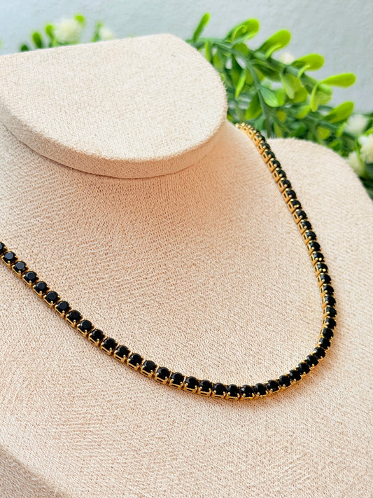 Choker zirconia negra
