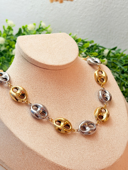 Collar Gucci dos tonos
