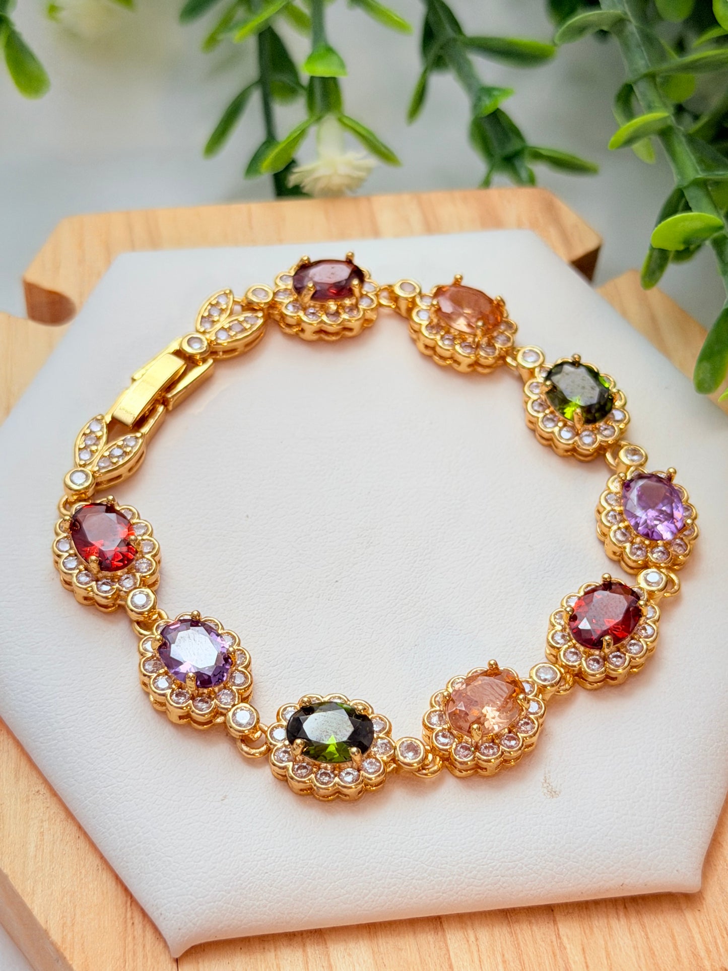 Pulsera multicolor ovalada