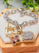 Pulsera dos tonos con charms