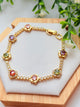 Pulsera multicolor de flor