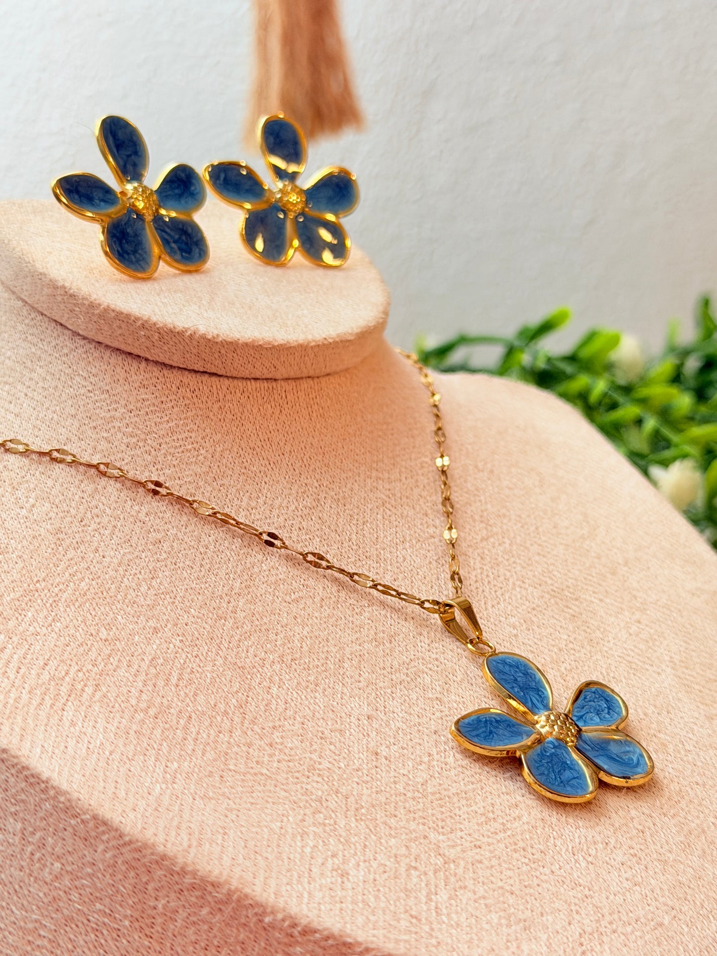 Set de flor azul