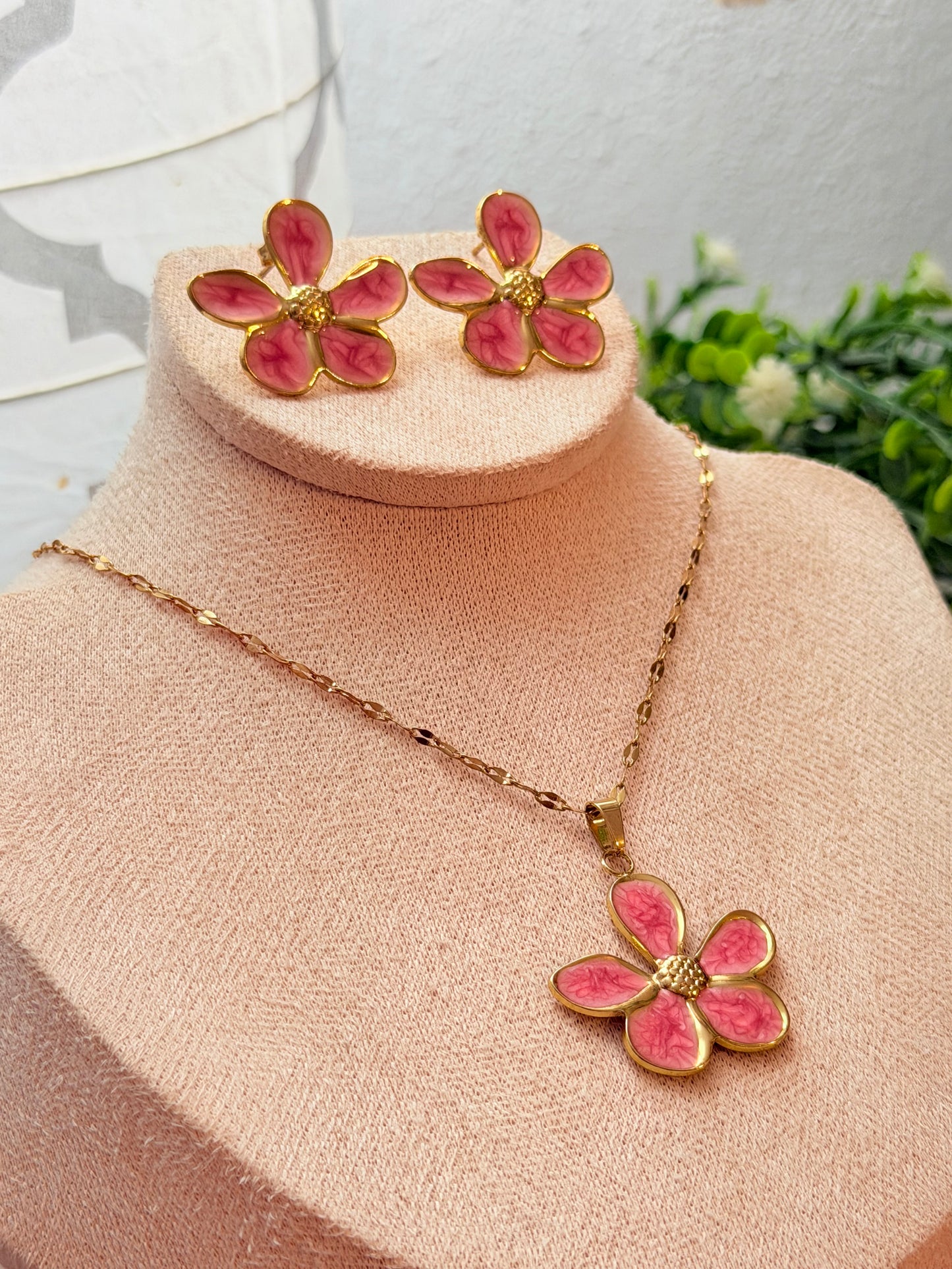 Set de flor rosa