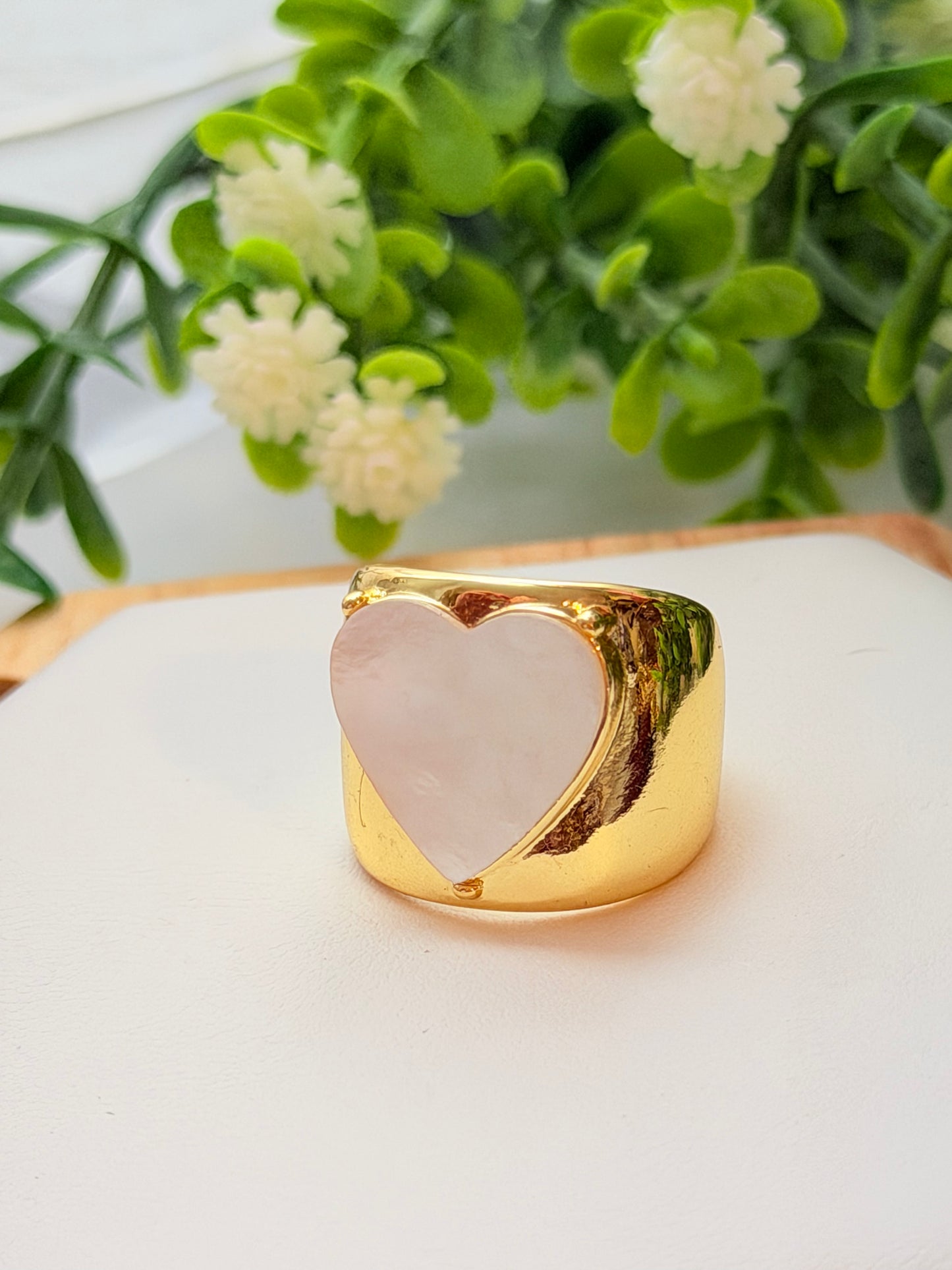 Sortija corazón ancha