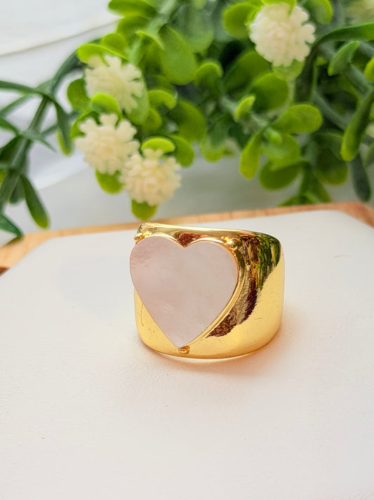 Sortija corazón ancha