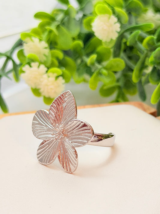 Sortija amapola plata